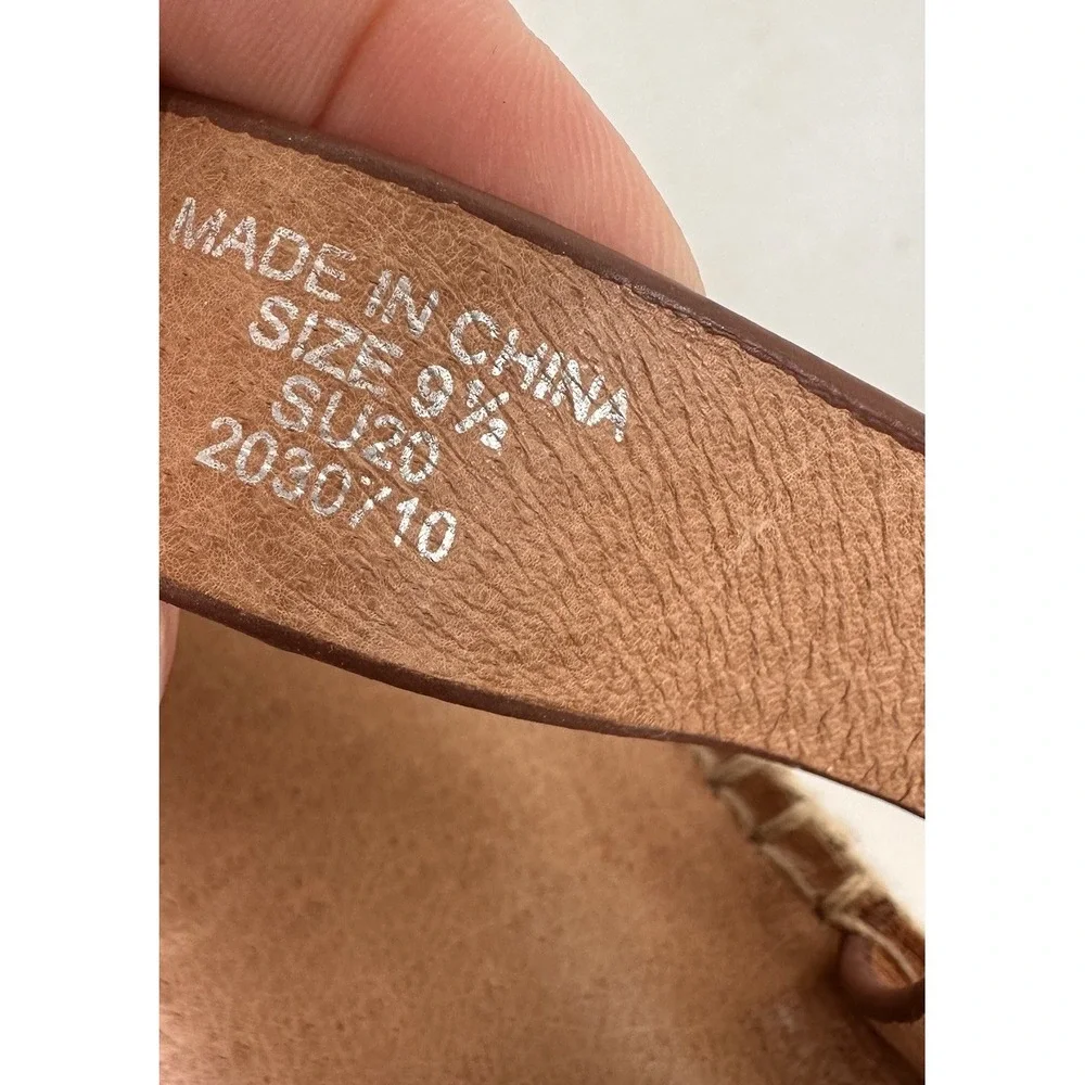 Madewell Malia Leather Espadrille Platform‎ Sandals 9.5